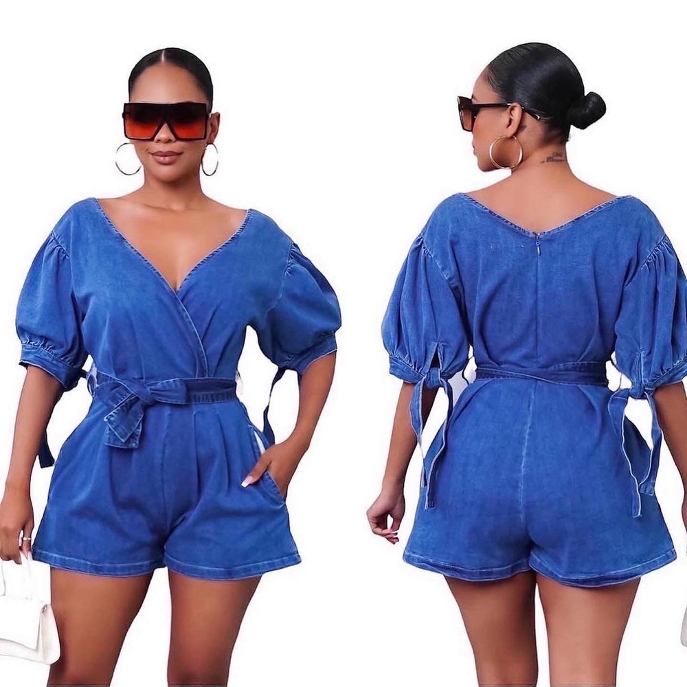 Down For Your Denim Romper